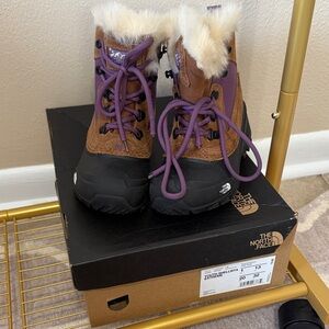 The North Face Kids' Black and Brown Snow Boots